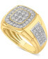 ფოტო #1 პროდუქტის Men's Diamond Cluster Ring (1 ct. t.w.) in 10k Gold