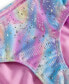 ფოტო #3 პროდუქტის Big Girls Tie-Dyed Textured Printed Swimsuit, 2 Piece Set
