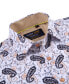 ფოტო #2 პროდუქტის Men's Paisley Four-Way Stretch Button Down Slim Fit Shirt