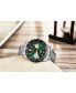 Men's Monaco Silver-tone Stainless Steel, Green Dial, 47mm Round Watch