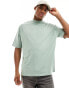 ASOS DESIGN essential oversized high neck t-shirt in light green