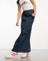 Фото #6 товара Cotton:On fit flare denim maxi skirt in indigo