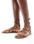 Stradivarius strappy sandal in leopard print