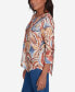 ფოტო #4 პროდუქტის Harvest Moon Women's Watercolor Paisley Crew Neck Top