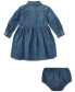 Фото #2 товара Платье для малышей Polo Ralph Lauren джинсовое хлопковое Shirtdress