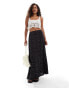 Miss Selfridge Petite split leg slip maxi skirt in polka dot