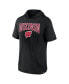 Фото #3 товара Men's Black Wisconsin Badgers Outline Lower Arch Hoodie T-shirt