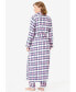 ფოტო #3 პროდუქტის Plus Size Long Flannel Robe