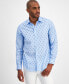 ფოტო #1 პროდუქტის Men's Urik Regular-Fit Stretch Geo Foulard Button-Down Shirt, Created for Macy's