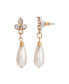 ფოტო #1 პროდუქტის Imitation Pearl Crystal Drop Earrings