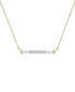 ფოტო #2 პროდუქტის Diamond White Enamel Pendant Necklace (1/6 ct. t.w.) in 10k Yellow Gold (Also Available in Black Enamel)