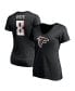 Фото #2 товара Women's Kyle Pitts Black Atlanta Falcons Player Icon Name Number V-Neck T-shirt