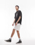 Topman oversized fit t-shirt with embroidered lattern sketch in black