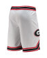 ფოტო #4 პროდუქტის Men's White Georgia Bulldogs Retro Replica Performance Basketball Shorts