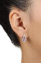 Glittering silver earrings with amethyst EG000130