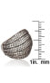 ფოტო #3 პროდუქტის Suzy Levian Sterling Silver Cubic Zirconia Tiered Curved Dome Ring