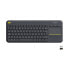 Фото #8 товара Logitech Wireless Touch Keyboard K400 Plus - Full-size (100%) - Wireless - RF Wireless - QWERTY - Black