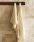 Textured waffle-knit bath towel