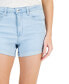 ფოტო #2 პროდუქტის Juniors' 4" High-Rise Curvy Denim Shorts