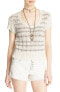 Фото #1 товара Свитер ребристый Free People Scoop Neck Ivory L