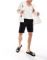 Threadbare chino shorts in black