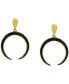 Black Spinel Crescent Drop Earrings (1-1/8 ct. t.w.) in 14k Gold-Plated Sterling Silver
