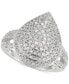 Фото #1 товара Diamond Teardrop Cluster Statement Ring (1/2 ct. t.w.) in Sterling Silver