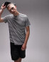 Topman regular essentials t-shirt with stripe in black