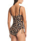 Фото #2 товара Women's Lace-Up Cheetah Print Swimsuit, Created for Macy's