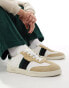 Фото #5 товара Polo Ralph Lauren Heritage Aera leather trainer in white grey green