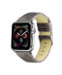 Фото #1 товара Men's and Women's Apple Gray Wool Velvet, Leather, Stainless Steel Replacement Band 44mm