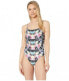 Фото #1 товара Speedo Women's 242986 One Piece Powerflex Relay Back Printed Swimsuit Size 30