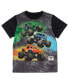 ფოტო #3 პროდუქტის Boys Pullover Pajama Shirt and Shorts Sleep Set to Grave Digger El Toro Loco Megalodon