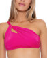 Trina Turk 281163 One-Shoulder Bikini Top Pink Swimwear, Size 10