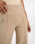 Vero Moda pin tuck wide leg trouser in beige Бежевый, XL - EU 42 - фото #3