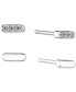 Sterling Silver 2-Pc. Set Pavé Stud Earrings