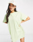 Фото #3 товара Night Addict baddie oversized t-shirt dress in lime