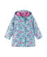 Little Girls Rainbow Print Color Change Raincoat