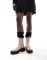 Фото #2 товара New Look ribbed leg warmers in black