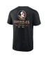 ფოტო #4 პროდუქტის Men's Black Florida State Seminoles Game Day 2-Hit T-shirt