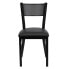 Фото #3 товара Hercules Series Black Grid Back Metal Restaurant Chair - Black Vinyl Seat