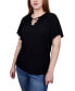 ფოტო #3 პროდუქტის Raglan Sleeve Top with Chain Details