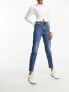 Фото #1 товара Stradivarius tall slim mom jean with stretch in authentic blue
