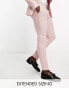 ASOS DESIGN super skinny suit trouser in linen mix in puppytooth check in pink Розовый, W28 L32 - фото #1