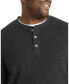 Фото #3 товара Mens Waffle Henley Long Sleeve Tshirt Big & Tall
