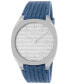 ფოტო #1 პროდუქტის Women's Swiss 25H Blue Leather Strap Watch 34mm