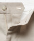 Фото #2 товара Men's Linen Blend Pleated Trousers