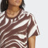 adidas women Abstract Allover Animal Print Tee