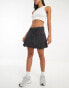 ASOS DESIGN pleated mini skirt in washed black 36 - фото #2