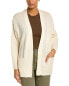 Фото #1 товара Amicale Cashmere Chunky Open Wool & Cashmere-Blend Cardigan Women's White Xs